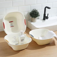 Bassine de lavage pour bébé en plastique PP, épaissie, avec double poignée, empilable, pour cuisine, salle de bain et buanderie