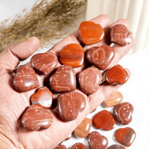 Cœurs miniatures en jaspe rouge poli, écologiques, pour l'amour véritable, la décoration intérieure et la méditation – Vente chaude - Product Image 1