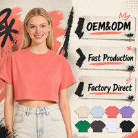 T-shirts courts personnalisés pour femmes en gros – Crop tops d'été décontractés avec logo sur mesure – Qualité supérieure – Fabrication directe usine