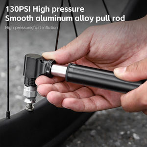 Bomba de ciclismo portátil de 160PSI, mini Inflador de neumáticos de <span class=keywords><strong>bicicleta</strong></span> de <span class=keywords><strong>aluminio</strong></span> con válvulas Presta y Schrader para inflado manual de <span class=keywords><strong>bicicleta</strong></span> - Product Image 2