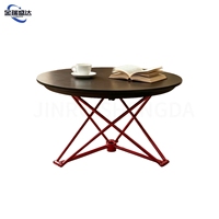 Table basse pliable Jinruishengda avec structure en acier, hauteur réglable, plateau en pierre, surface lisse, design compact pour l'extérieur