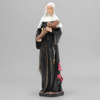 Statues religieuses catholiques en résine, produits en stock, statues religieuses chrétiennes vintage, statue de procession religieuse, plateforme, sculpture de Sainte Thérèse