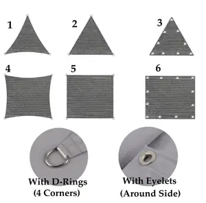 התאמה אישית עמיד למים שמש פוליאסטר מפרקי hdpe שמש בצל שמש מסך פרטיות