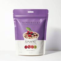 Sachet Doypack Personnalisé Refermable avec Fermeture Zip, Imprimé par Héliogravure, Anti-humidité, Stratifié PE, pour Céréales, Fruits et Flocons d'Avoine