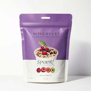 Custom Resealable Zip <b>Lock</b> Closure Aluminum Foil Stand-Up Pouch Breakfast Cereal Fruit Oatmeal Muesli Nuts Plastic <b>Bags</b> - Product Image 5