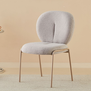 Cómoda Chaise de cocina Salle a Manger patas de <span class=keywords><strong>metal</strong></span> sin brazos tapizadas comedor sillas de sala de estar - Product Image 1