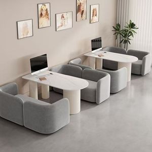 Venta Directa de Sofá de Espera para Salón de Belleza, Sofá de Alta Calidad para Sala de Estar, Juego de Sofás de Lujo para Sala de Estar - Product Image 5