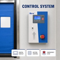 Porte à enroulement industrielle sur mesure, technologie d'étanchéité sans balais, OEM ODM, approvisionnement en gros, rideau PVC 1.2-2.0mm, servomoteur 220V