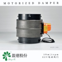 Amortisseur de moteur en plastique ABS EZV 200 mm 24 V 3 Nm pour le contrôle du volume d'air des bâtiments (HVAC)