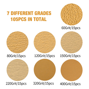 <span class=keywords><strong>Dischi</strong></span> abrasivi a strappo da 5 pollici (125mm) con 8 fori, grana 60-400, per legno, vernice auto, levigatrice orbitale - 105 pz - Disponibilità USA - Product Image 3