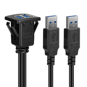 12V 24V bề mặt bảng điều khiển xe bảng điều khiển vuông tuôn ra núi kép <span class=keywords><strong>USB</strong></span> cáp mở rộng <span class=keywords><strong>USB</strong></span> cho xe Bảng điều khiển - Product Image 6