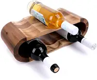 Soporte de madera para 6 botellas de vino, estante de madera con 4 almohadillas de agarre de silicona, gran oferta