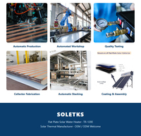 Chauffe-eau solaire à plaque plate 120L avec réservoir émaillé, montage multi-angle adaptable, pressurisé 0,6 MPa, pour extérieur, économie d'énergie