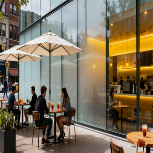 Portes coulissantes de douche en verre trempé dépoli pour cuisine, supermarché, école - Solution moderne d'intimité intérieure étanche - Product Image 3