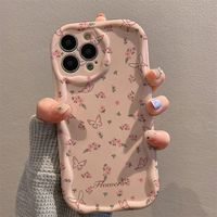 Coque de téléphone portable en silicone TPU avec motif de papillon rose et de crème glacée pour iPhone X Xr Xs Max 11 12 13 14 15 16 17