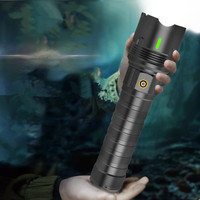 Lámpara de Camping Recargable Tipo-C con Tiras Luminosas de 1500m, Zoom Ajustable e Indicador de Batería, Linterna para Exteriores