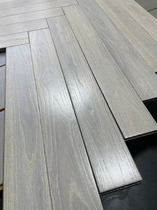 <span class=keywords><strong>Parquet</strong></span> en chevrons brossé blanc de qualité AB, 18 mm, en teck massif chinois, système à rainures et languettes pour usage intérieur - Product Image 6