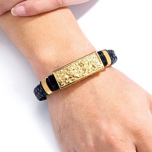 Nuevo Diseño <span class=keywords><strong>de</strong></span> Brazalete <span class=keywords><strong>Vikingo</strong></span> <span class=keywords><strong>de</strong></span> Acero Inoxidable, Joyería Celta Nórdica, Brazalete Trenzado <span class=keywords><strong>de</strong></span> Cuero Genuino, Brazaletes <span class=keywords><strong>de</strong></span> Cuero <span class=keywords><strong>de</strong></span> Moda - Product Image 4