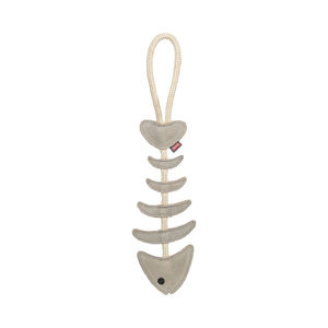 Giocattolo da masticare per animali domestici a forma di lisca di pesce, corda in cuoio 43 cm per cani - Product Image 1