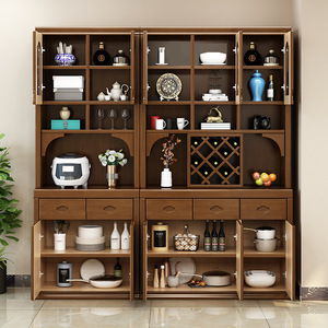 Modern Chinese Style Solid Wood <b>Sideboard</b> 900mm+ Multifunction <b>Storage</b> Cabinet For Dining Room And Living Room - Product Image 3