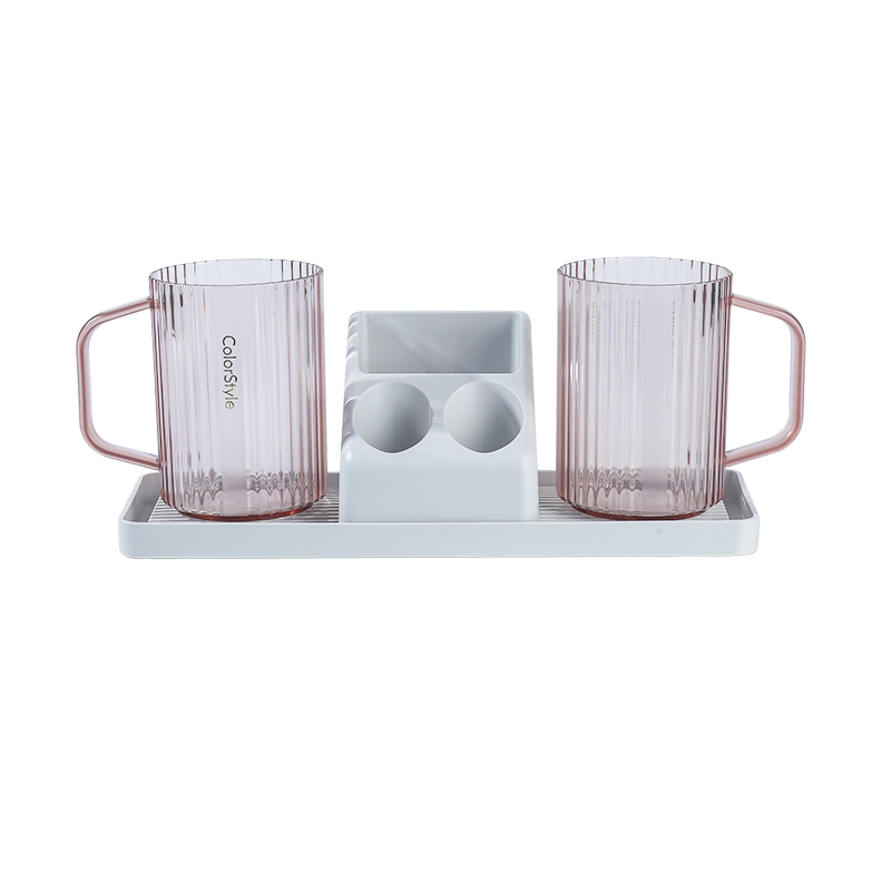 rack+ tray+ transparent red cup