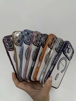 Coque de téléphone magnétique antichoc plaquée diamant électrolytique, Offre Spéciale pour iPhone 18 Pro Max 17 16 15 14 13 12 11 Pro Max 18