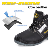 Safetoe Bottes de Sécurité de Construction Certifiées CE S3 | Embout et Plaque en Acier | Antidérapantes | Bottes Industrielles pour Bâtiment