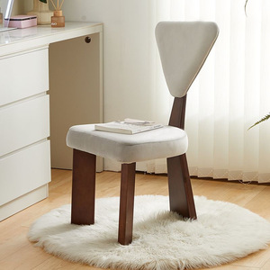 Silla de comedor vintage de diseño retro con respaldo tapizado de madera maciza con diseño de jirafa para uso de adultos - Product Image 1