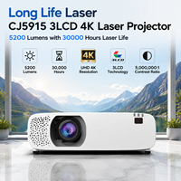 Proyector Láser 4K CJ5915 3LCD de Larga Duración, 5200 Lúmenes con Proyección de 360 Grados