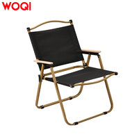 Chaise pliante WOQI au design moderne, noire, en Oxford 600D, pour activités de plein air/jardin, banquet, pêche, randonnée et plage - Portable