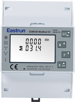Medidor de Energía Trifásico Eastron SDM630-Modbus V2 de 100A para Riel DIN Directo, Medidor Bidireccional RS485 Modbus para Energía Solar