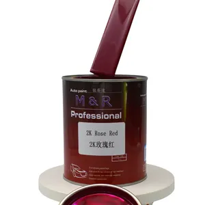 Wholesale Rose Red Paint Colour 2K Good Hiding Power Acrylic 2K Car Paint