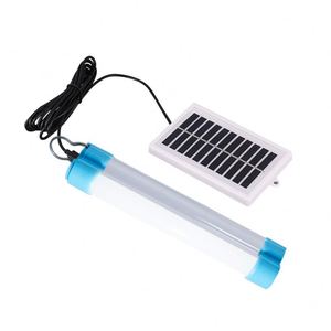 Tube lumineux LED solaire rechargeable avec base magnétique et crochet pour le camping, les activités de plein air et de patio - Product Image 1