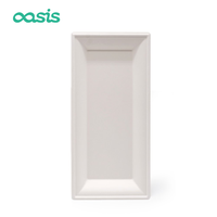 Assiettes en papier jetables écologiques Oasis, nouveau design, biodégradables, en bagasse, imperméables, résistantes à la graisse, sans BPA, 200°C, pour mariages