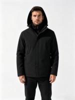 Veste d'hiver unisexe à capuche 3 en 1, imperméable, coupe-vent, doublure thermique, randonnée en raquette, randonnée en sac à dos, golf, pique-nique, camping, tour