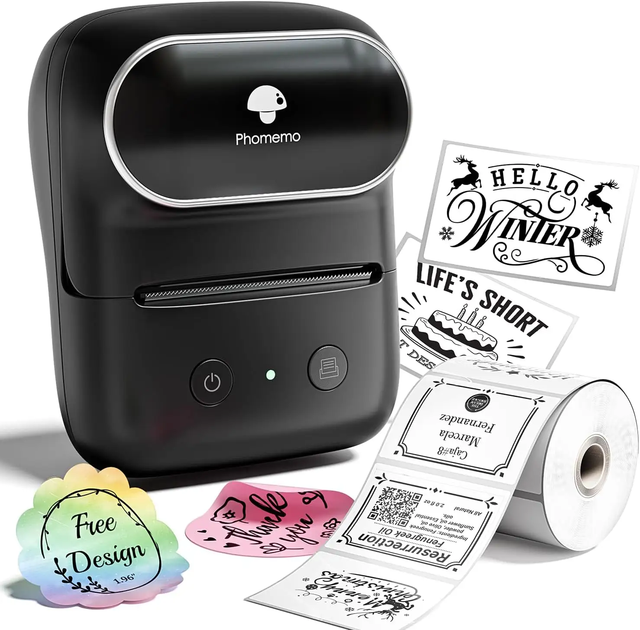 For Phomemo M108 Mini Portable Thermal Label Printer Wireless Business Android & IOS Compatible Style for Barcode Printing in St