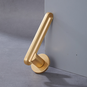 Tay nắm cửa hiện đại mạ vàng cho nội thất khách sạn, tay nắm cửa đen bằng kẽm, khóa cửa sang trọng - Product Image 3