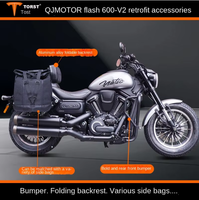 Nouvelle barre de protection avant en métal et acier au carbone de haute qualité pour moto QJ Flash 600V2, pare-chocs de marque TORST, noir