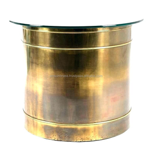 Mesa de centro con espejo de latón metálico, mesa de lujo de alta calidad, espejo superior, muebles para sala de estar, mesa de centro con espejo - Product Image 1