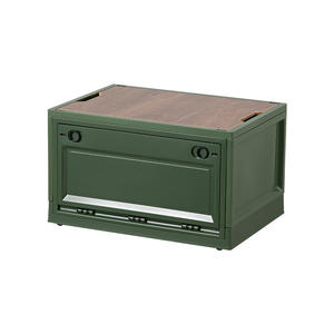 กล่องเก็บของพับได้สำหรับตั้งแคมป์กลางแจ้ง <span class=keywords><strong>Wewin</strong></span> ฝาปิดไม้ กล่องเก็บของพลาสติกสำหรับท้ายรถ ห้องครัว ห้องนั่งเล่น ห้องน้ำ อเนกประสงค์ - Product Image 4