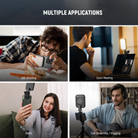 Éclairage d'Appoint LED Magnétique Pliable pour Selfie, Anneau Lumineux avec Miroir et Pince, Lumière de Remplissage pour Conférence Vidéo Compatible MagSafe