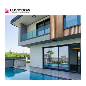 Cửa Trượt Kính Đôi Nhôm Xây Dựng Mới Chống Nước Chống Gió Thiết Kế Tường Bên Ngoài Cửa Kính Trượt - Product Image 2