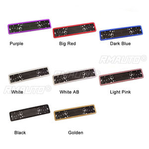 2 Piezas, Marco para Placa de Matrícula Delantera y Trasera, Acrílico, Acero Inoxidable, Cristales, Diamantes, Marco para Placa de Matrícula Europea, Soporte para Placa de Matrícula - Product Image 2