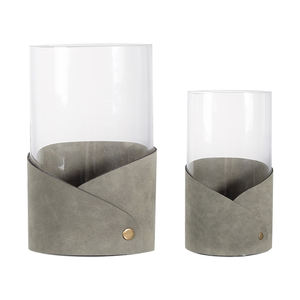 Transparent Style Bedroom Leather Shoe Wrap Glass Cylinder Crystal <b>Vases</b> for Home <b>Decor</b> - Product Image 2