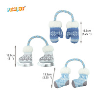 Famipet Fabricant, Vente en gros personnalisée, Nouveau design de vêtements sur le thème de l'hiver, Jouet en peluche doux et froissé pour animaux de compagnie avec sonnette, Jouet couineur en peluche pour chien