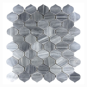 Mosaico di colore blu forma di pera piastrelle di mosaico di <span class=keywords><strong>marmo</strong></span> per la decorazione della parete della cucina del bagno - Product Image 6