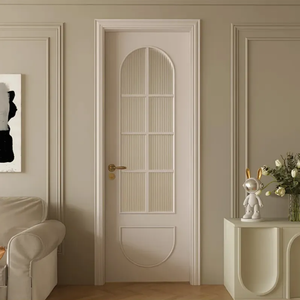 Puerta de escuela compuesta duradera de diseño moderno con marco de aleación de aluminio superficie de polímero acabada característica a prueba de viento - Product Image 3