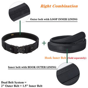 حزام تكتيكي احترافي من جينا، مقاسات <span class=keywords><strong>M</strong></span> و L و XL، عرض <span class=keywords><strong>2</strong></span> بوصة، متين لا يتشوه، حزام أمان تكتيكي من النايلون - Product Image 2