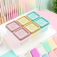 Boîte de conservation alimentaire en silicone personnalisée, sans BPA, écologique, portable, mini bento, 6 compartiments, avec couvercles, compatible lave-vaisselle