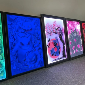 Tùy chỉnh A1 A2 A3 A4 đồ trang sức nhiếp ảnh <span class=keywords><strong>menu</strong></span> Anime hộp Đèn mỏng siêu mỏng nhôm Led khung Áp phích cho quảng cáo - Product Image 1